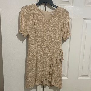 GB Girls Tan Patterned Mini Dress